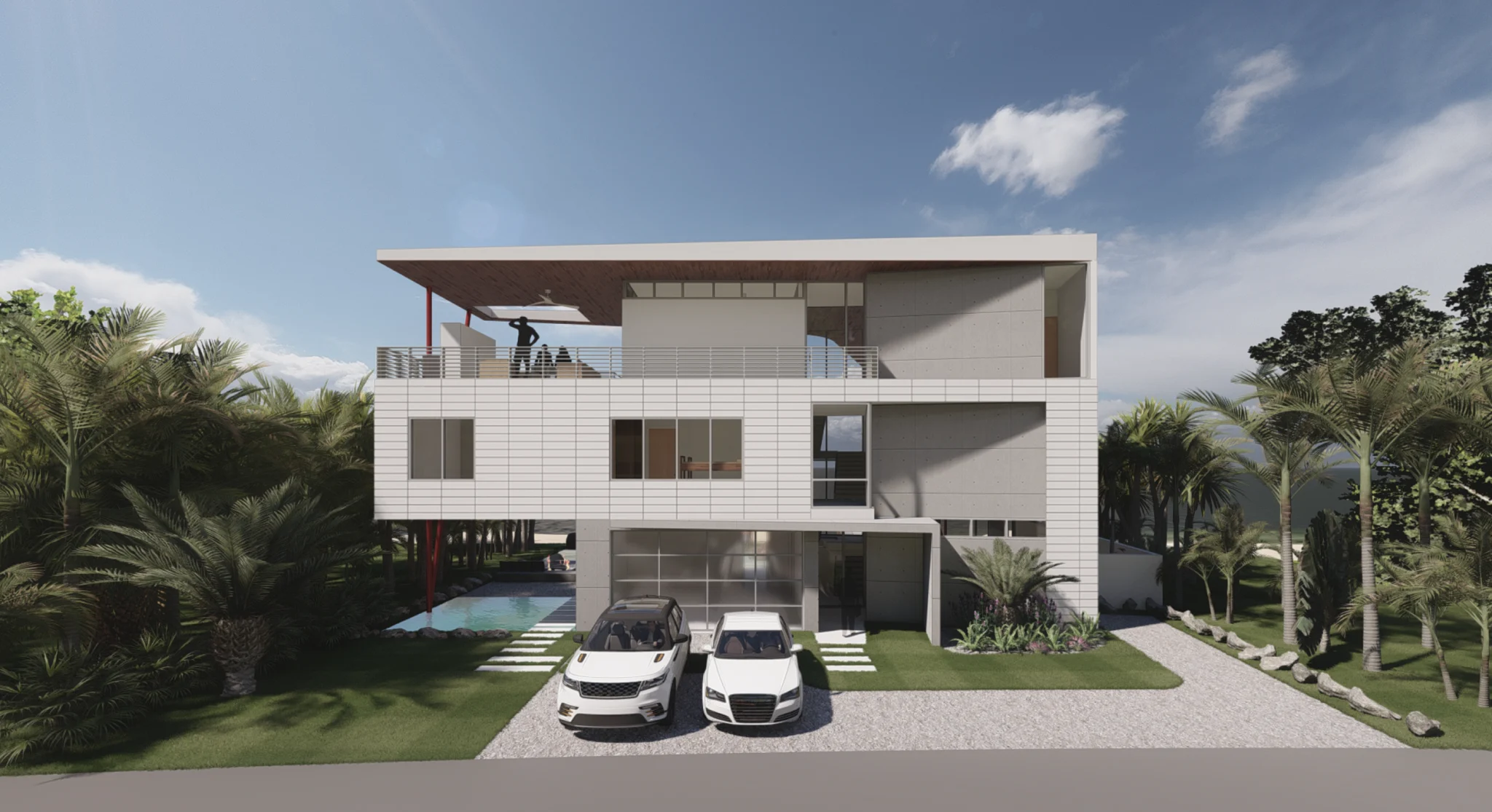 Architectural rendering of the Anna Maria Modern residence