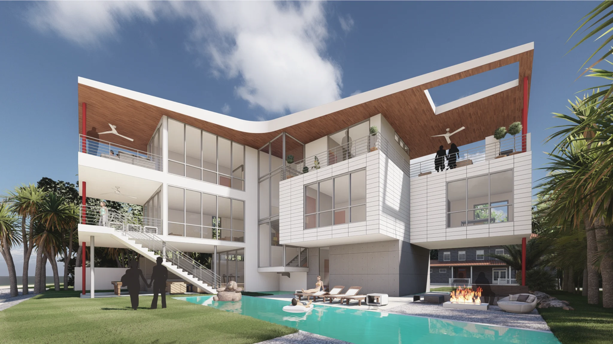 Architectural rendering of the Anna Maria Modern residence