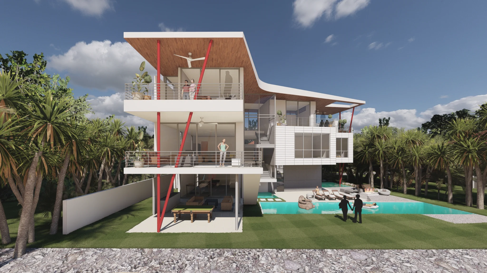 Architectural rendering of the Anna Maria Modern residence