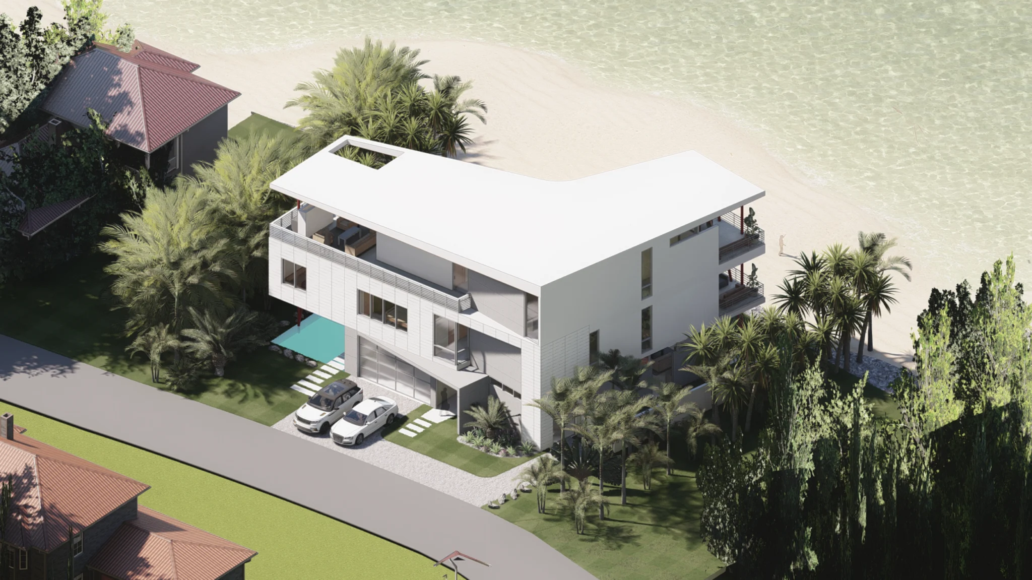 Architectural rendering of the Anna Maria Modern residence