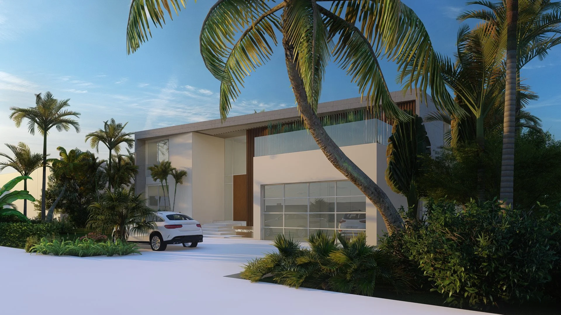 Rendering of Bird Key Modern from the street