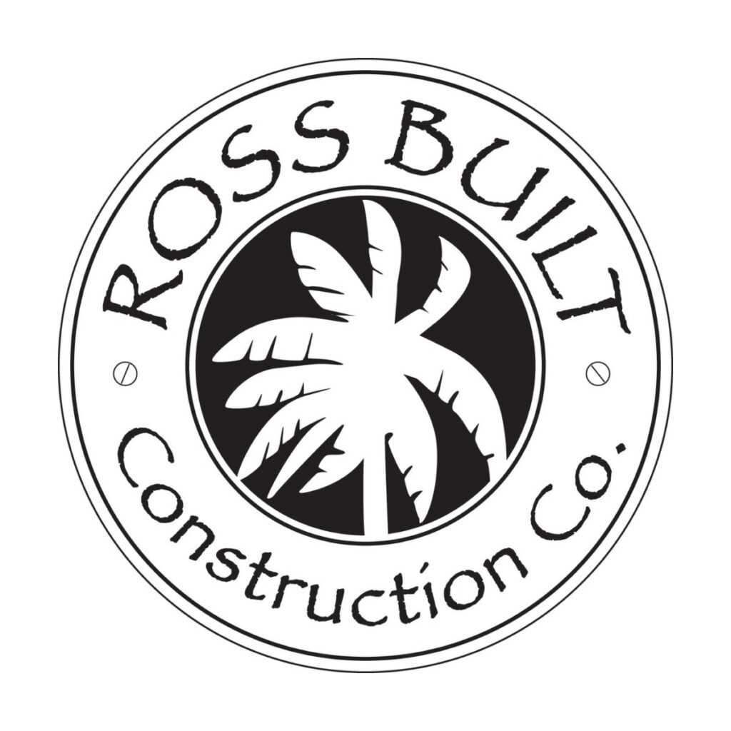 Ross Built Construction Co. logo in black and white, 2010