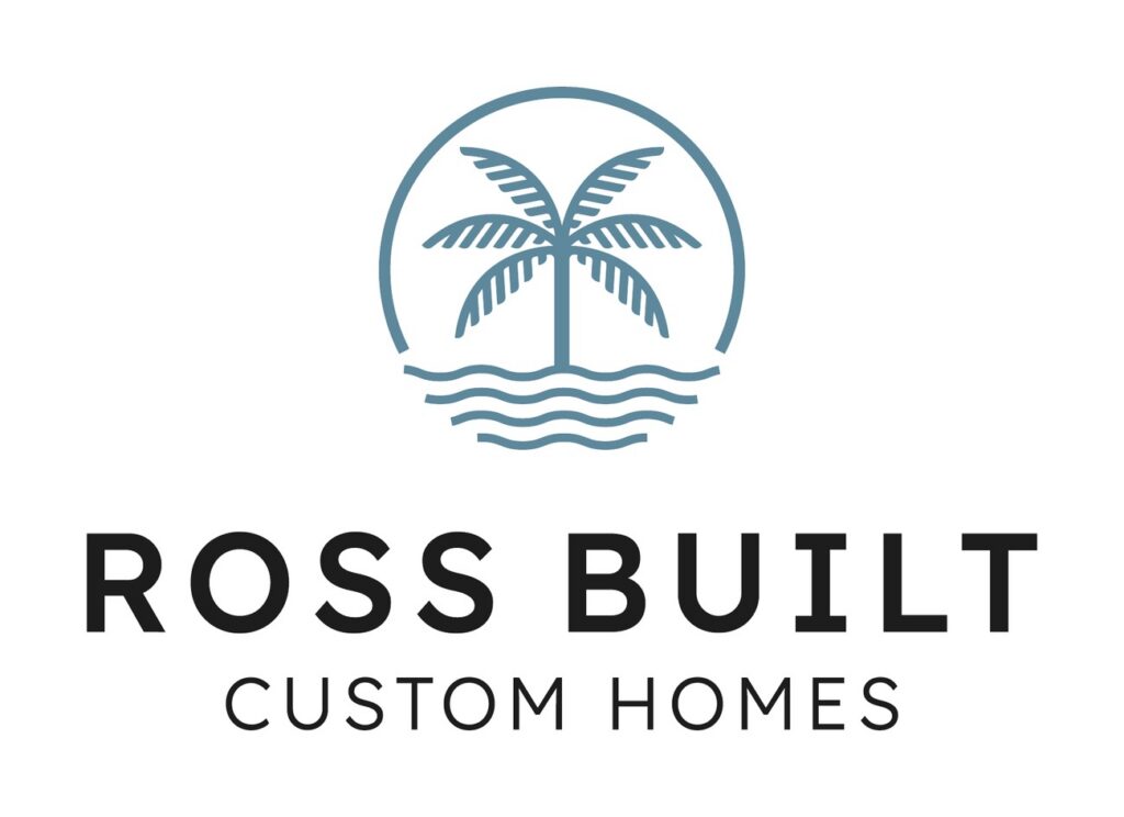 Ross Built Custom Homes stacked logo, 2022