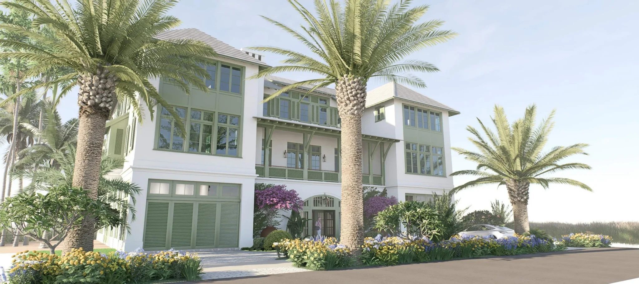 Architectural rendering of the Siesta Key Beachfront residence