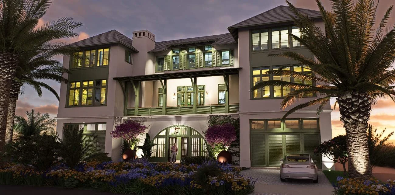 Architectural rendering of the Siesta Key Beachfront residence