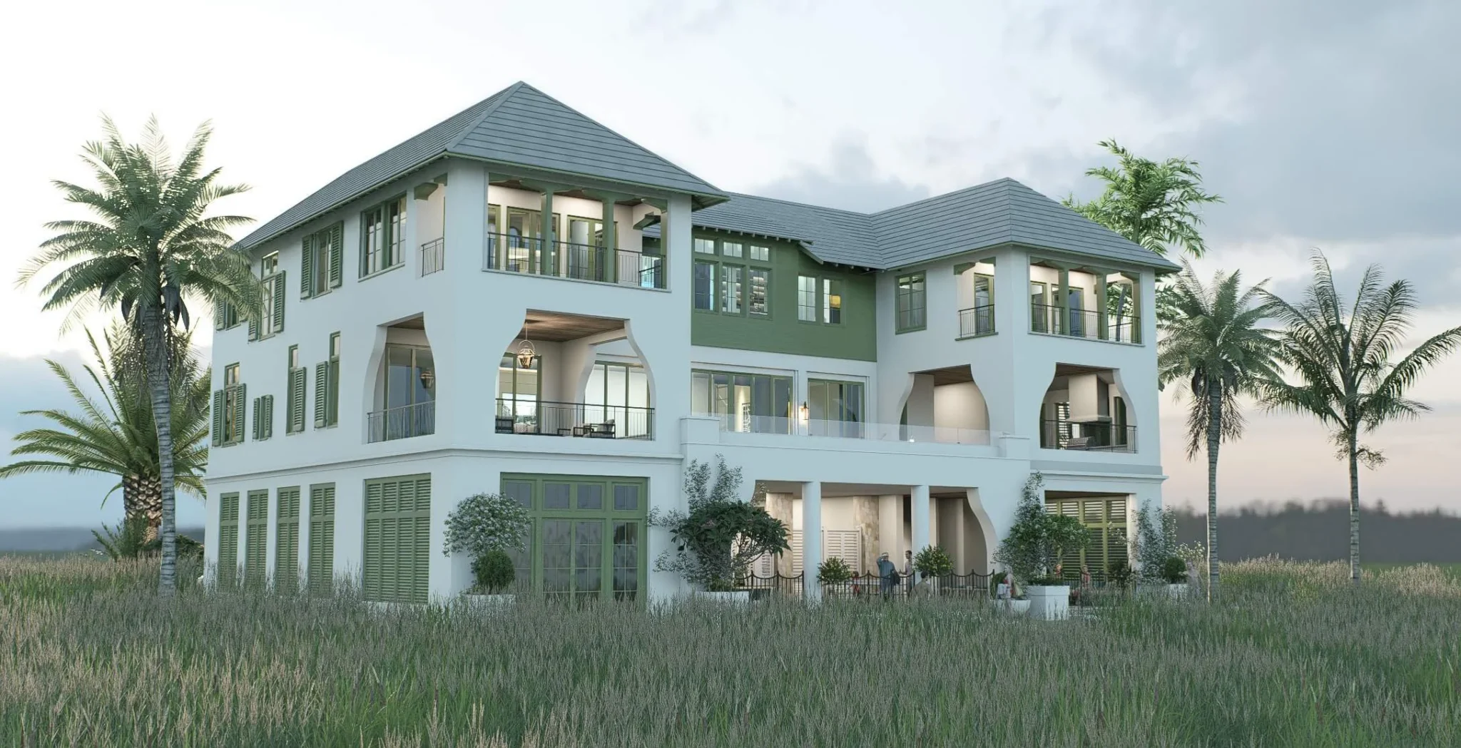Architectural rendering of the Siesta Key Beachfront residence