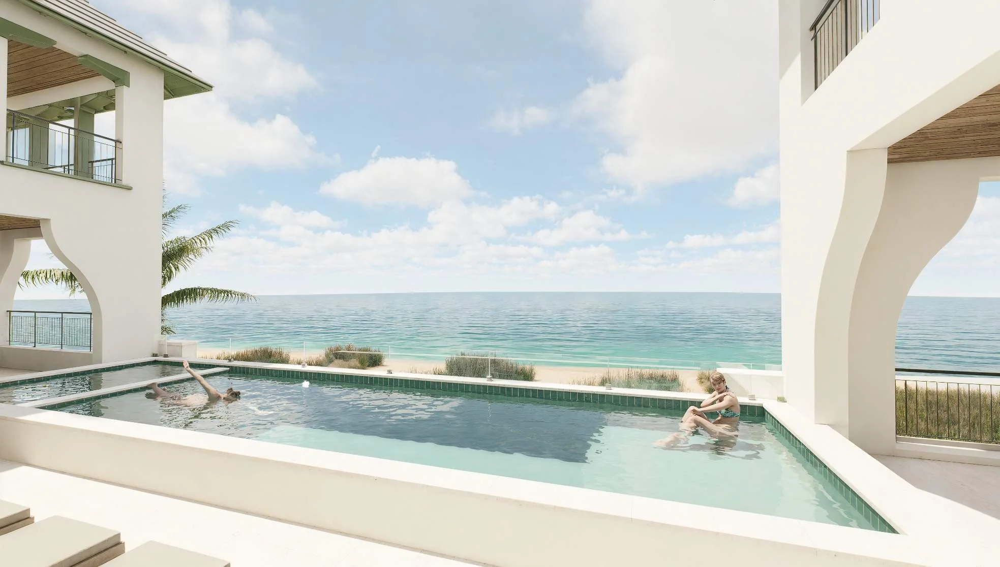 Architectural rendering of the Siesta Key Beachfront residence