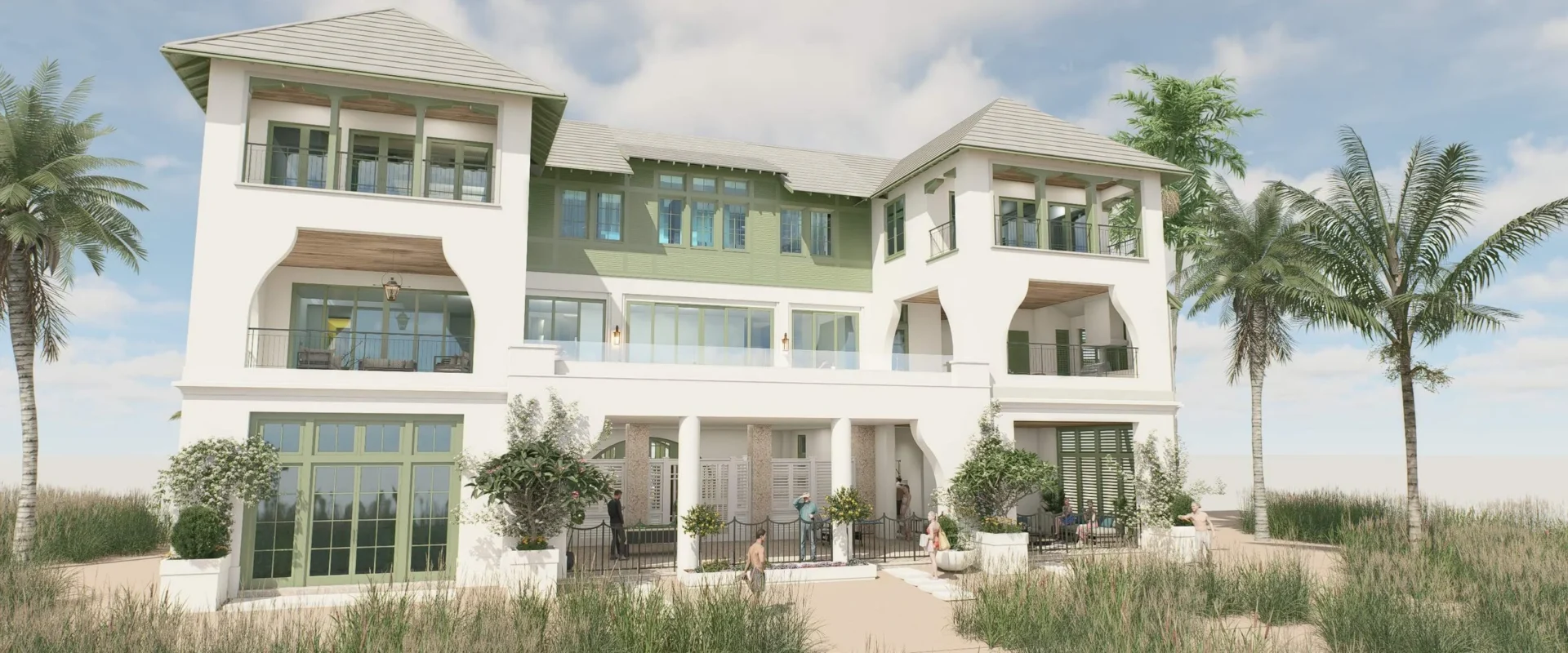 Architectural rendering of the Siesta Key Beachfront residence