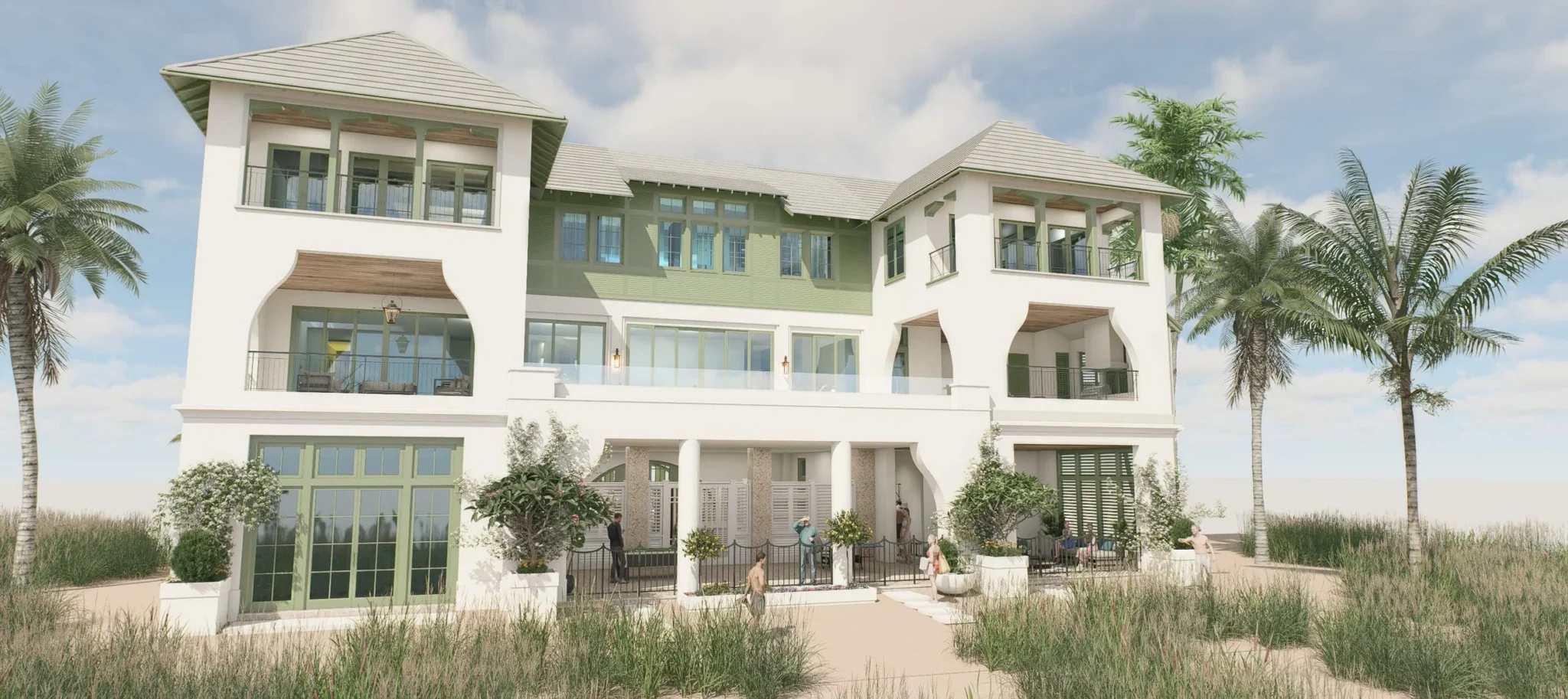 Architectural rendering of the Siesta Key Beachfront residence