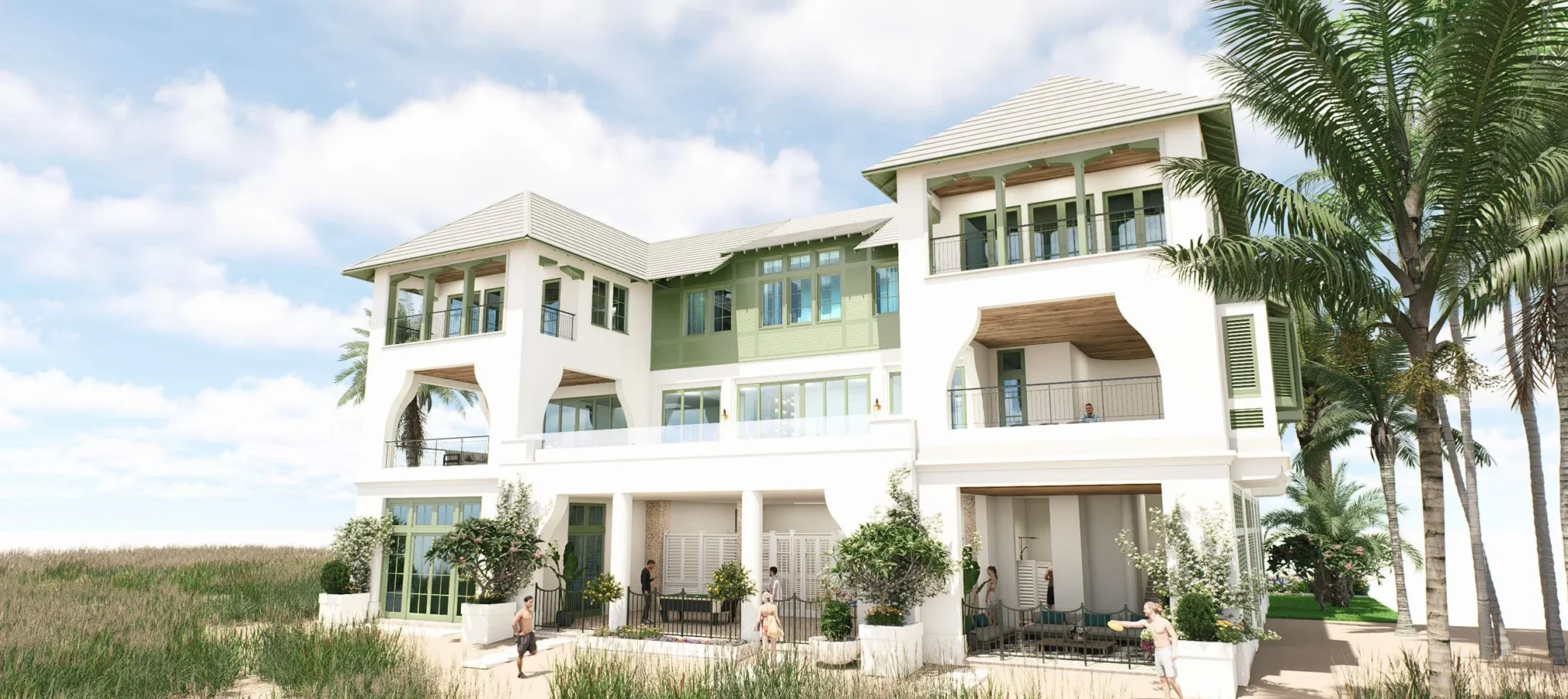 Architectural rendering of the Siesta Key Beachfront residence